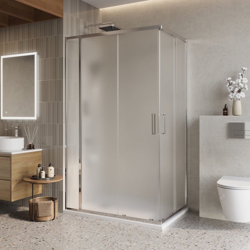 Душевой уголок без поддона хром 120x80см Belbagno LUCE-AH-21-120/80-P-Cr