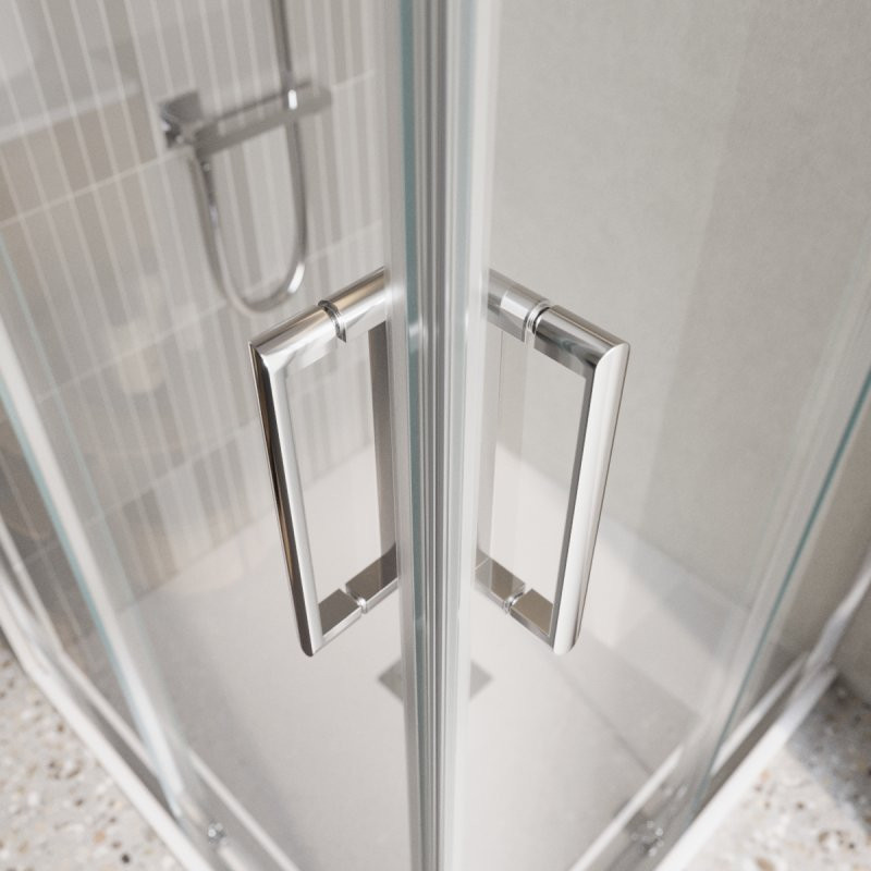 Душевой уголок без поддона хром 125x80см Belbagno LUCE-AH-21-125/80-C-Cr