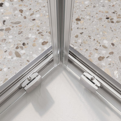 Душевой уголок без поддона хром 125x80см Belbagno LUCE-AH-21-125/80-C-Cr