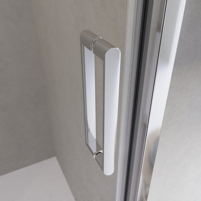 Душевая дверь профиль хром матовое стекло 120x195см Belbagno LUCE-BF-1-120-P-Cr