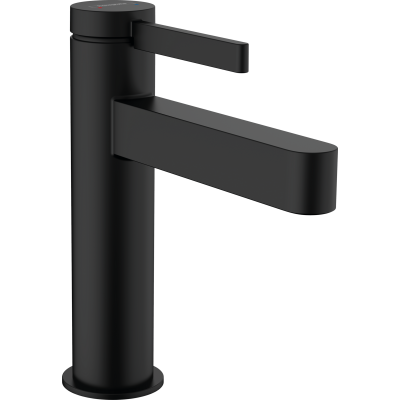 Смеситель для раковины Hansgrohe Finoris 110 с донным клапаном PushOpen матовый черный
