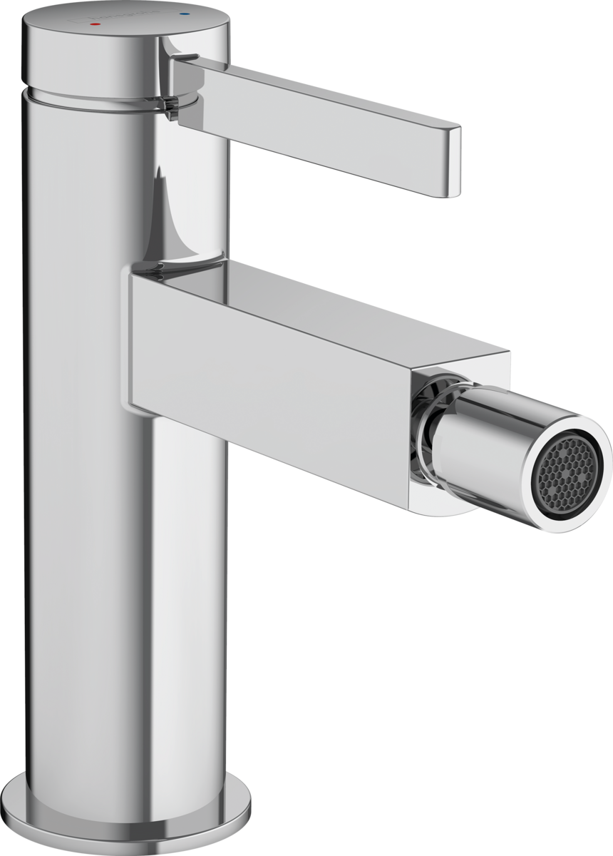 Смеситель для биде однорычажный Hansgrohe Finoris с донным клапаном PushOpen, глянцевый хром