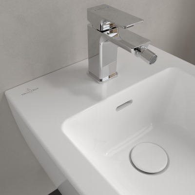 Биде подвесное  375x560мм Villeroy & Boch Subway 3.0 с отверстием под смеситель, Альпийский белый, 44700001