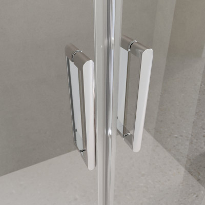 Душевая дверь профиль хром прозрачное стекло 150x195см Belbagno LUCE-BF-2-150-C-Cr