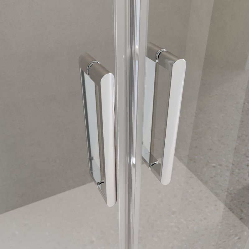 Душевая дверь профиль хром прозрачное стекло 150x195см Belbagno LUCE-BF-2-150-C-Cr