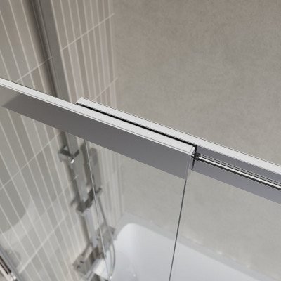 Душевая шторка профиль хром прозрачное стекло 100x145см Belbagno LUCE-VF-11-100/145-C-Cr