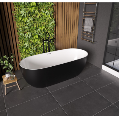 Ванна отдельностоящая 160x80x58 Grossman GR-2502M Black Classic