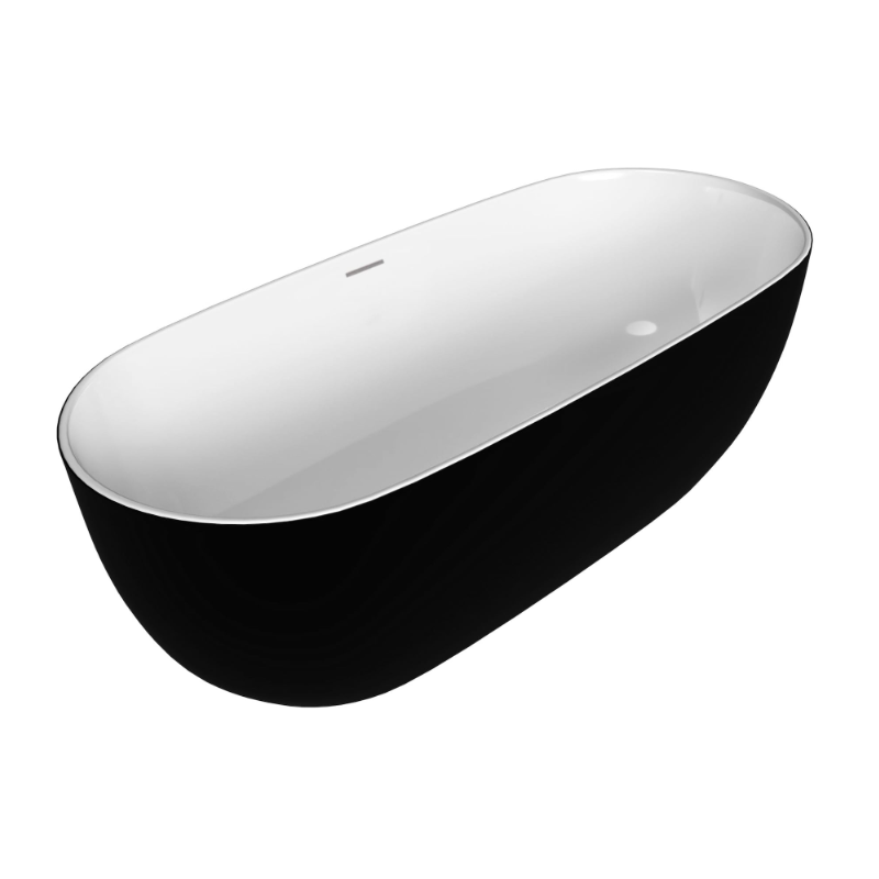 Ванна отдельностоящая 160x80x58 Grossman GR-2502M Black Classic