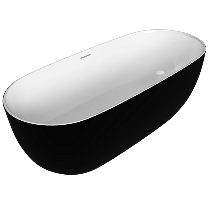 Ванна отдельностоящая 160x80x58 Grossman GR-2502M Black Classic