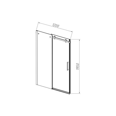 Душевая дверь профиль черный тонированное стекло 120x195см Vincea Como-N VDS-4CN120CGB