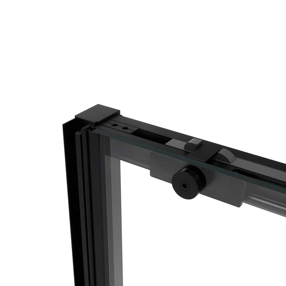 Душевая дверь профиль черный тонированное стекло 120x200см Vincea Slim Soft VDS-1SS120CGB