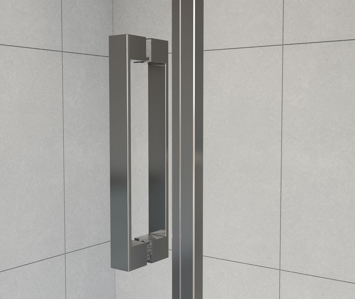 Душевая дверь профиль хром прозрачное стекло 90x200см Vincea Flex VDP-1F900CL