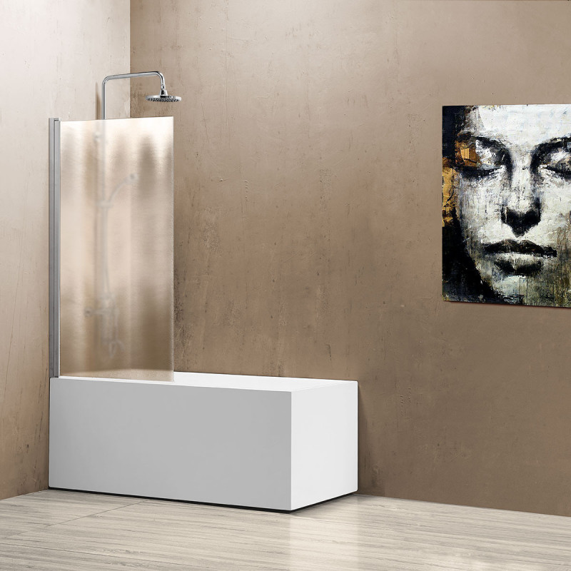 Душевая шторка профиль хром стекло шиншилла 80x140см Vincea VSB-11800CH