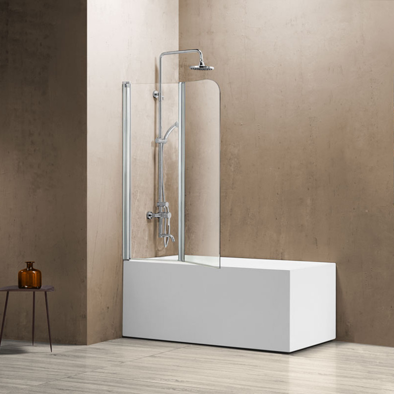 Душевая шторка профиль хром прозрачное стекло 114x140см Vincea VSB-12114CL