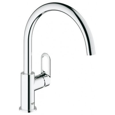 Смеситель однорычажный для кухонной мойки Grohe BauLoop, хром