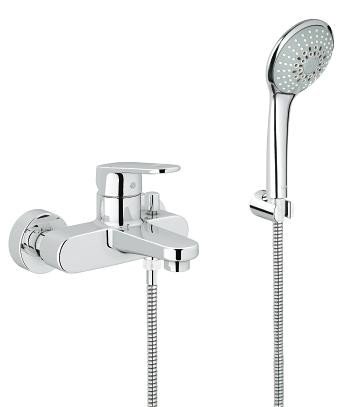 Смеситель однорычажный для ванны с душевым гарнитуром, Europlus, Grohe
