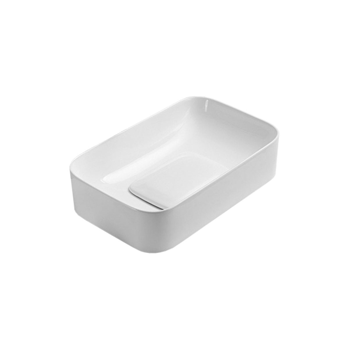 Раковина накладная белая 50x38см Vincea VBS-50450
