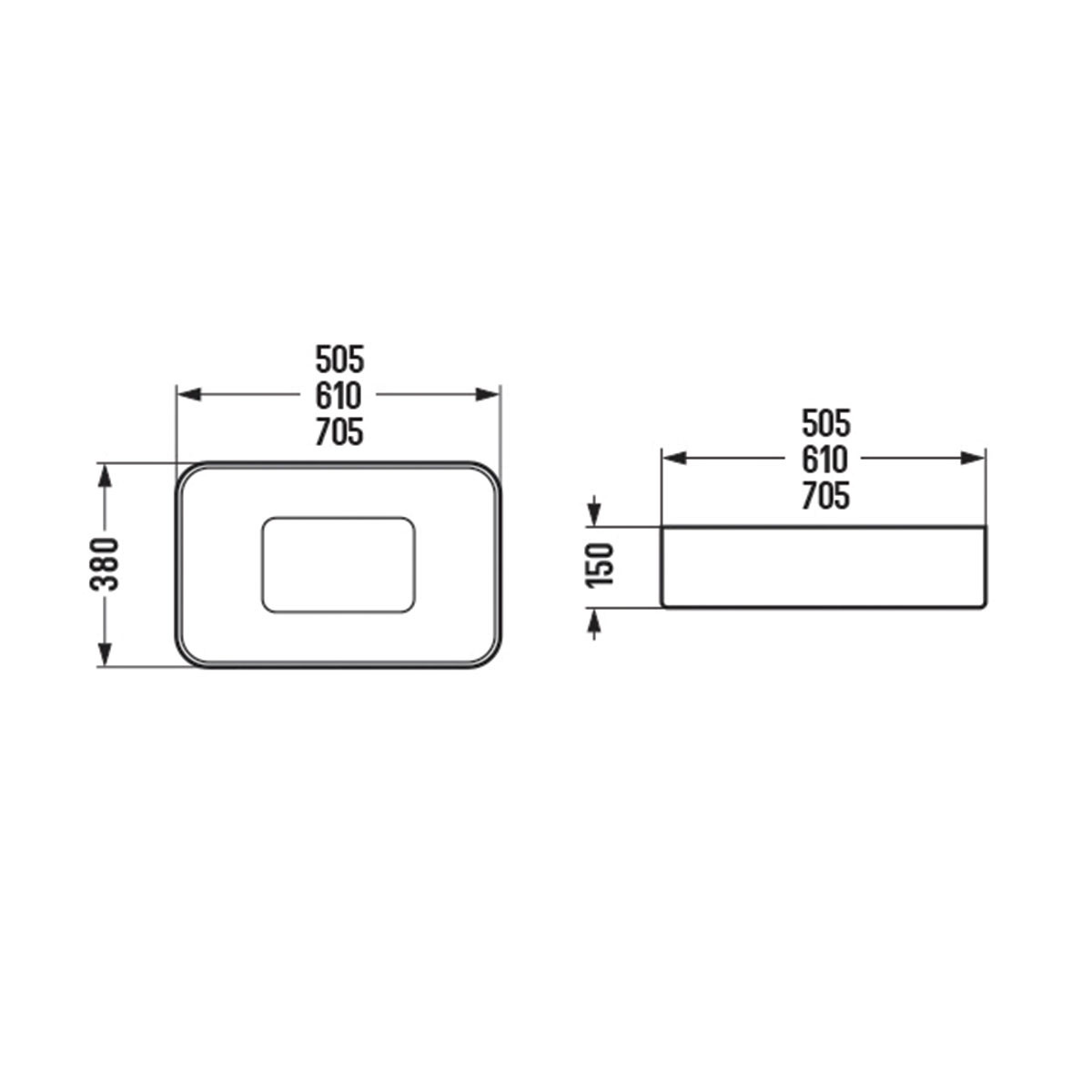 Раковина накладная белая 70x38см Vincea VBS-50470