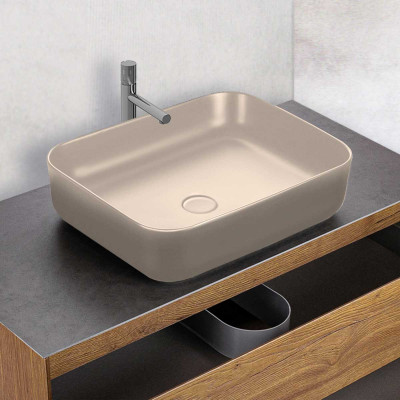 Раковина накладная капучино 50x39см Vincea VBS-105MC
