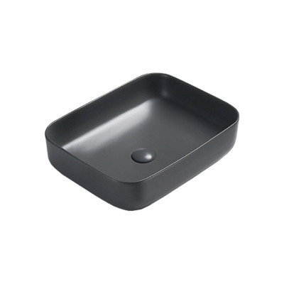 Раковина накладная антрацит 50x39см Vincea VBS-105MA