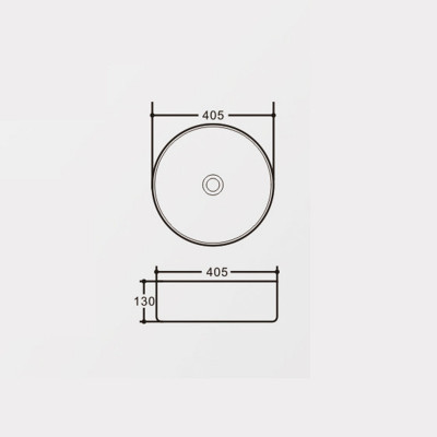 Раковина накладная черная 40см Vincea VBS-316MB