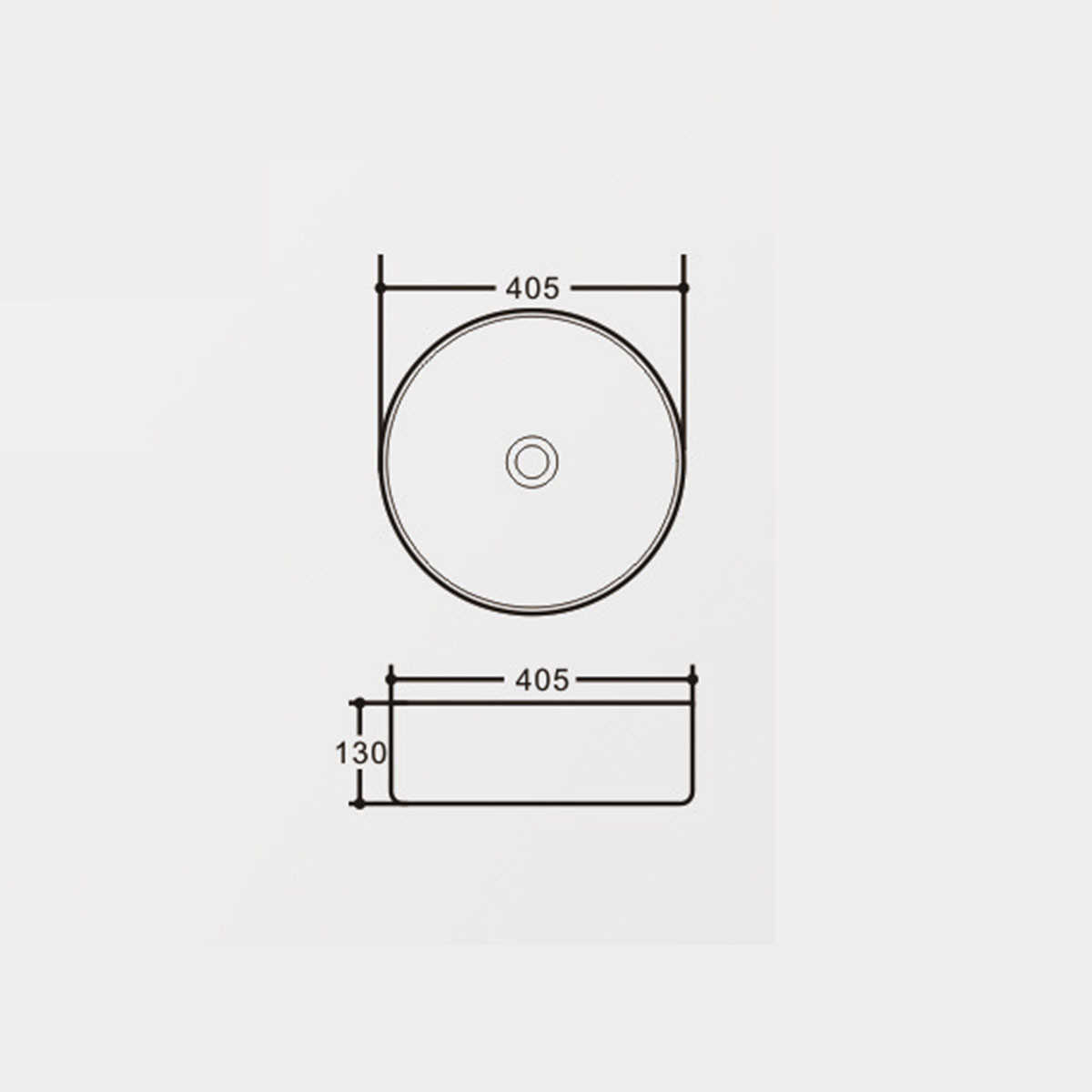 Раковина накладная черная 40см Vincea VBS-316MB