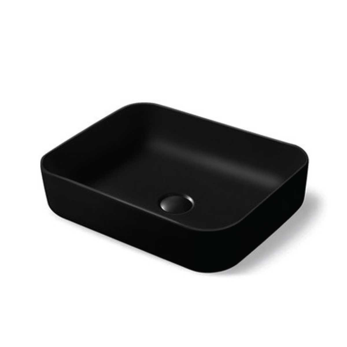 Раковина накладная черная 50х39см Vincea VBS-105MB