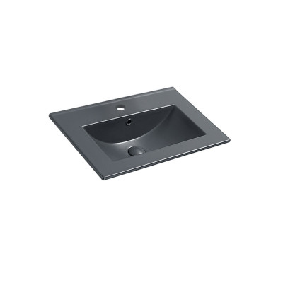Раковина встраиваемая антрацит 61х47см Vincea VBS-13960MA
