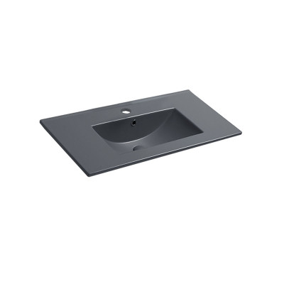 Раковина встраиваемая антрацит 81х47см Vincea VBS-13980MA