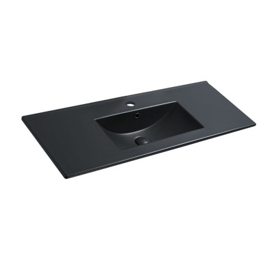 Раковина встраиваемая черная 121х47см Vincea VBS-13120MB
