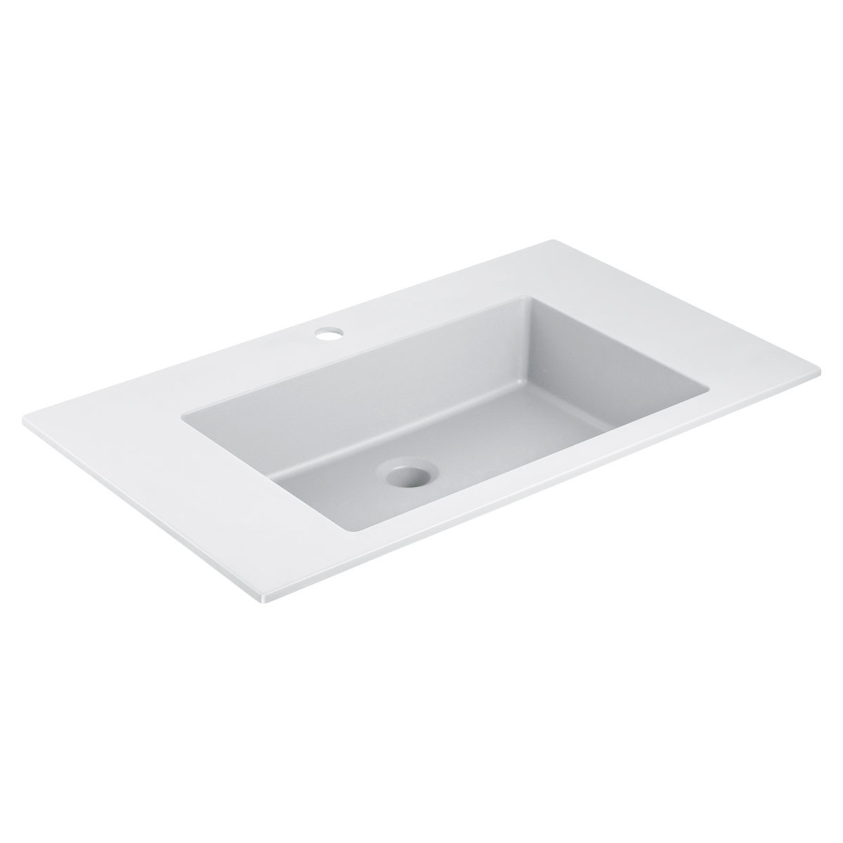Раковина из искусственного камня встраиваемая белая 80х48см Vincea VCB-13800W