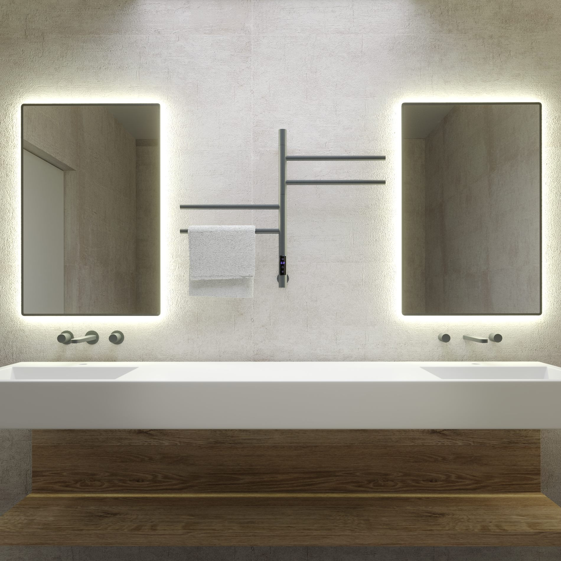 Полотенцесушитель электрический графит 43х60см Vincea VTD-1S1CGE