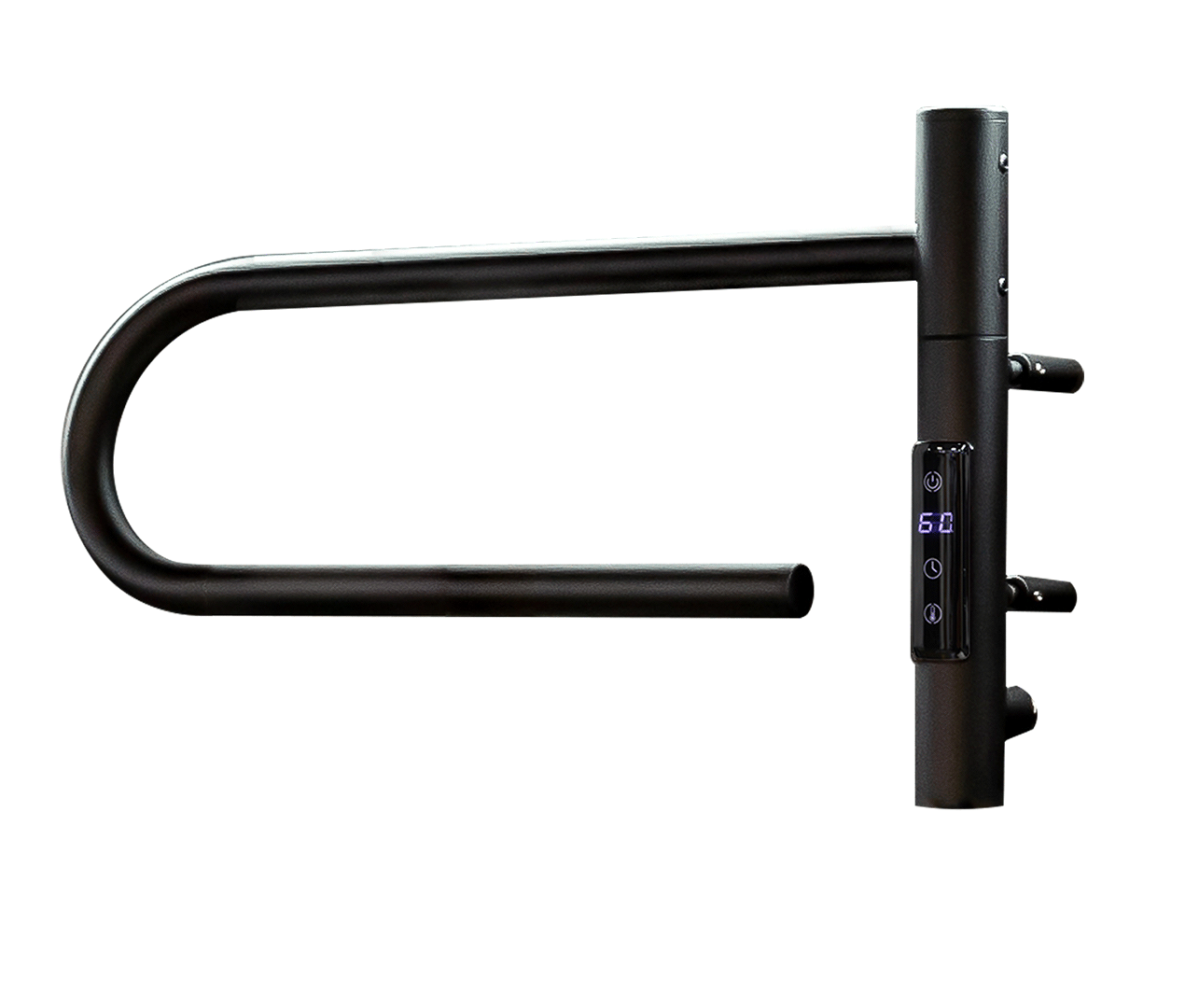 Полотенцесушитель электрический черный 38х25см Vincea VTD-1P1BE