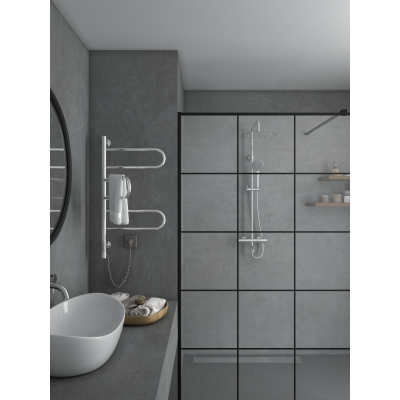 Полотенцесушитель электрический хром 42х79см Vincea VTD-1R2CE