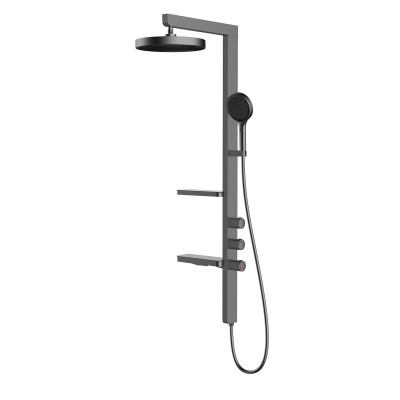 Душевая стойка вороненая сталь Vincea Inspire VSFS-3I11GM