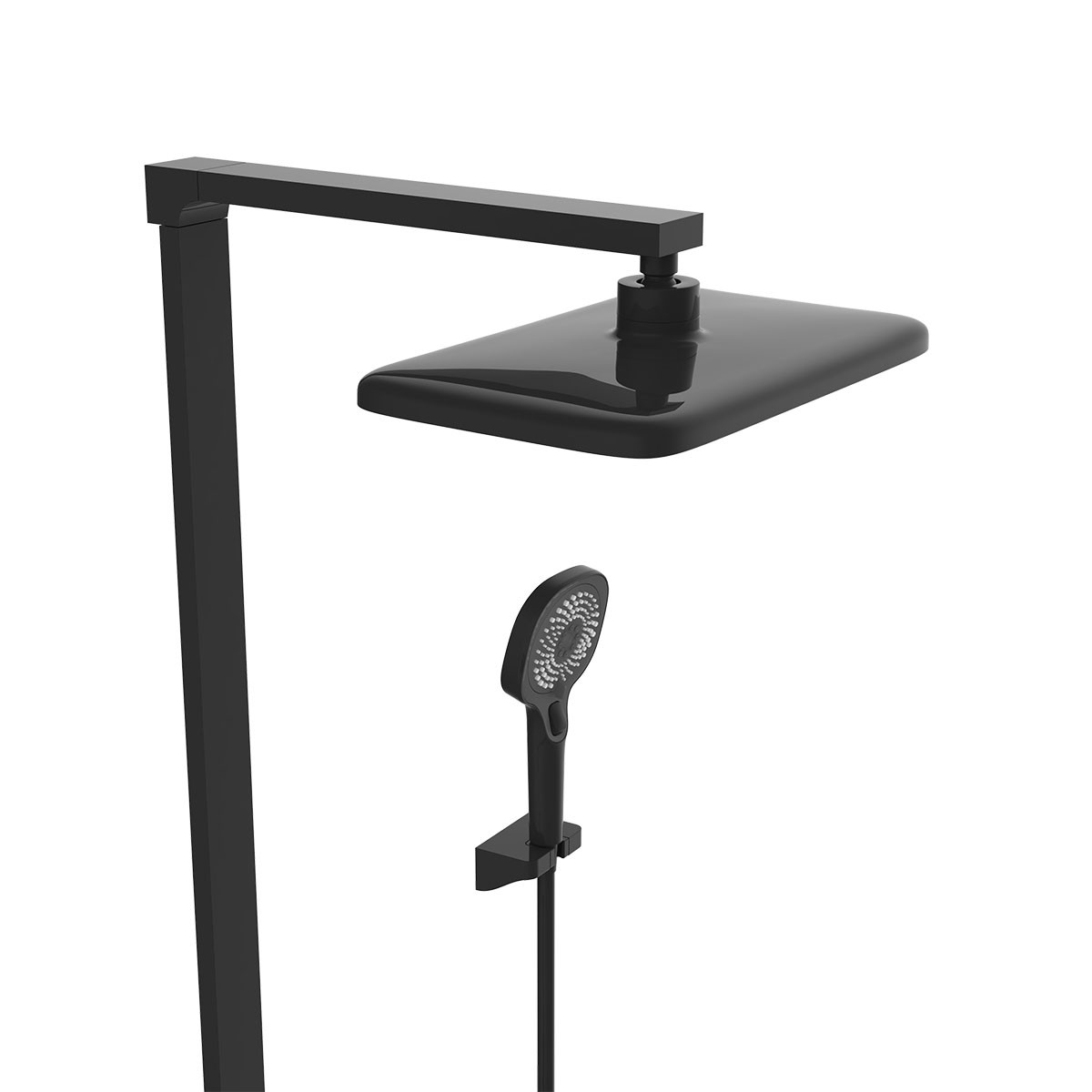 Душевая стойка с термостатом черная Vincea Inspire VSFS-3I13TMB