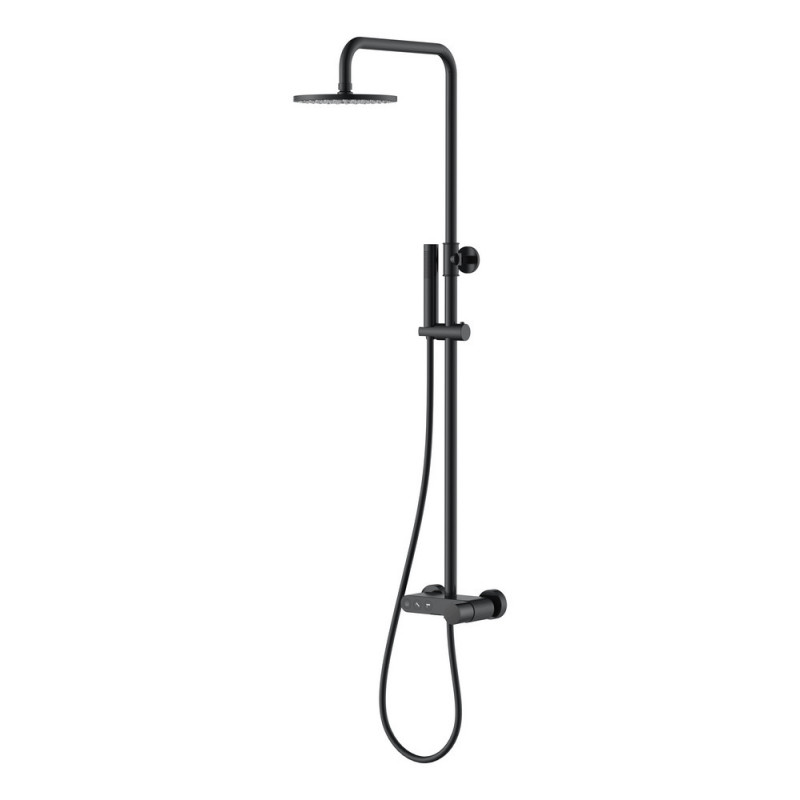 Стойка для душа со смесителем Boheme STICK BLACK TOUCH BLACK, черная, 128-BB.2