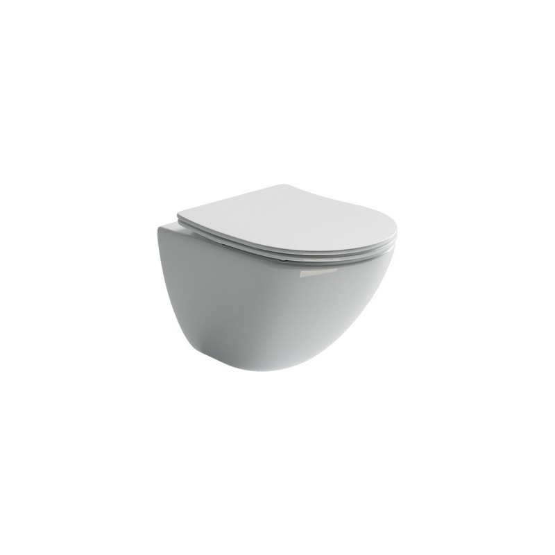 Подвесной унитаз 36х35х50см Ceramicanova Mono Rimless CN1905 белый, с тонким быстросъемным сидением микролифт 