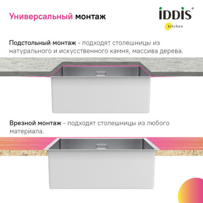 Мойка из нержавеющей стали Iddis Edifice EDI44S0i77