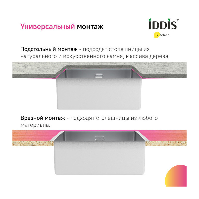 Мойка из нержавеющей стали Iddis Edifice EDI44S0i77