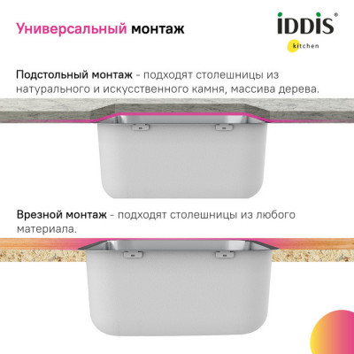 Мойка для кухни из нержавеющей стали Iddis Mate MAT49S0i77