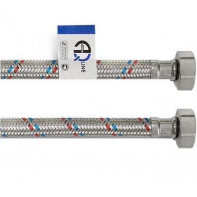 Подводка гибкая для воды нержавеющая оплетка 1/2" г-г 0.8м AQUALINE 04805