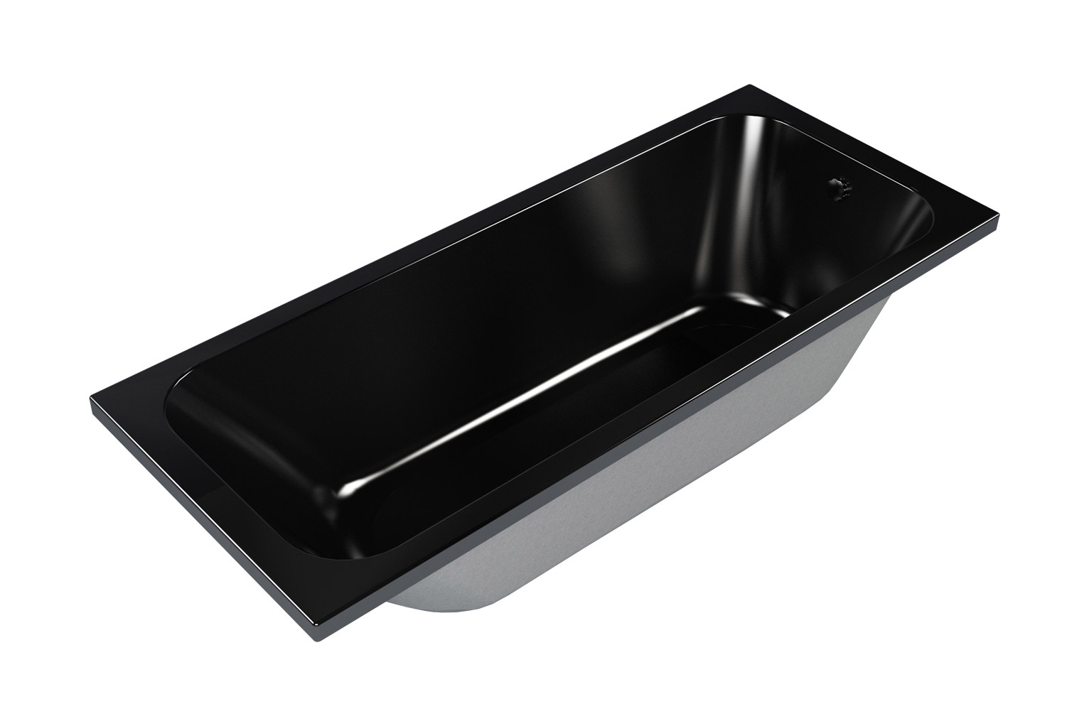 Акриловая ванна 170x70см Strict Black, выразительный черный цвет