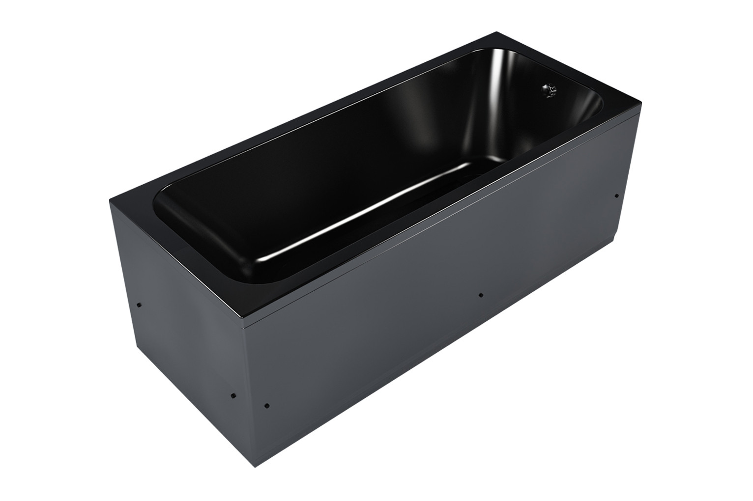 Акриловая ванна 170x70см Strict Black, выразительный черный цвет