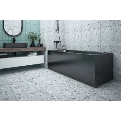 Акриловая ванна 170x70см Strict Black, выразительный черный цвет