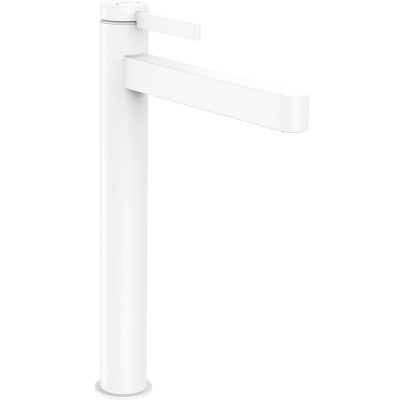 Смеситель для раковины Hansgrohe Finoris 230 с донным клапаном PushOpen матовый белый