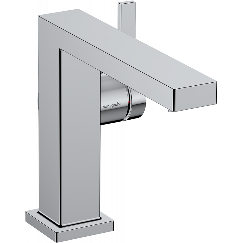 Однорычажный смеситель для раковины Hansgrohe Tecturis E 110 Fine CoolStart EcoSmart+ с системой донного слива Push-Open, хром