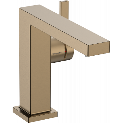 Однорычажный смеситель для раковины Hansgrohe Tecturis E 110 Fine CoolStart EcoSmart+, донный клапан Push-Open, Brushed Bronze