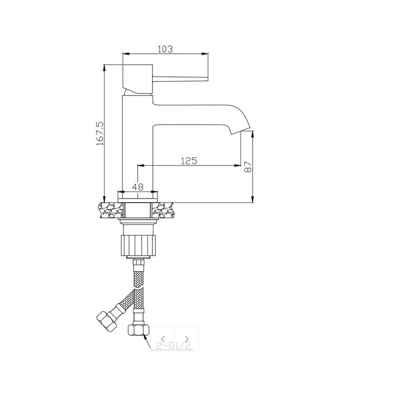 Смеситель для раковины STWORKI Эстерсунд ES-01cr хром
