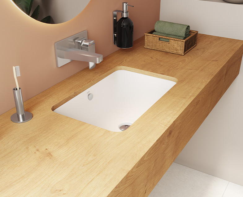 Раковина 48см встраиваемая снизу Vitra S20, цвет белый